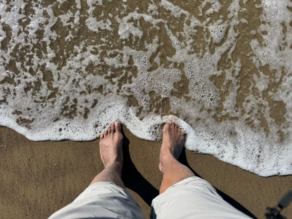 Feet in the sand
