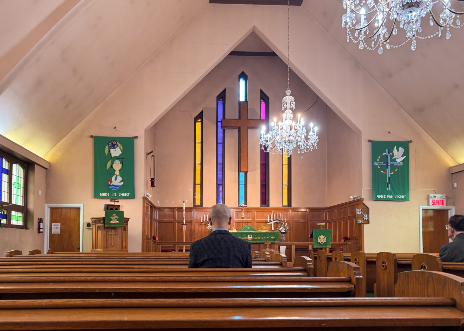 The sanctuary of Ascension Lutheran Church in Montreal